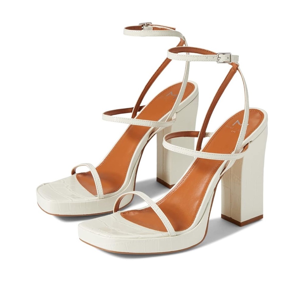 Marc Fisher White Block Heel